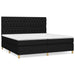 Pat box spring cu saltea, negru, 200x200 cm, textil - WALTI WALTI