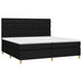 Pat box spring cu saltea, negru, 200x200 cm, textil - WALTI WALTI