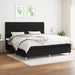 Pat box spring cu saltea, negru, 200x200 cm, textil - WALTI WALTI