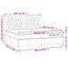 Pat box spring cu saltea, albastru, 200x200 cm, textil - WALTI WALTI
