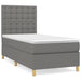 Pat box spring cu saltea, gri închis, 80x200 cm, textil - WALTI WALTI