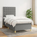 Pat box spring cu saltea, gri închis, 80x200 cm, textil - WALTI WALTI