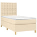 Pat box spring cu saltea, crem, 80x200 cm, textil - WALTI WALTI