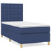 Pat box spring cu saltea, albastru, 80x200 cm, textil - WALTI WALTI