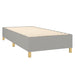 Pat box spring cu saltea, gri deschis, 90x200 cm, textil - WALTI WALTI