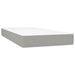Pat box spring cu saltea, gri deschis, 90x200 cm, textil - WALTI WALTI