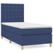 Pat box spring cu saltea, albastru, 100x200 cm, textil - WALTI WALTI