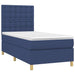 Pat box spring cu saltea, albastru, 100x200 cm, textil - WALTI WALTI