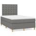 Pat box spring cu saltea, gri închis, 120x200 cm, textil - WALTI WALTI