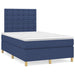 Pat box spring cu saltea, albastru, 120x200 cm, textil - WALTI WALTI