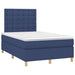 Pat box spring cu saltea, albastru, 120x200 cm, textil - WALTI WALTI