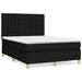 Pat box spring cu saltea, negru, 140x190 cm, textil - WALTI WALTI