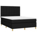 Pat box spring cu saltea, negru, 140x190 cm, textil - WALTI WALTI