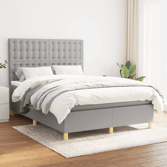 Pat continental, gri deschis, 140x200 cm, material textil - WALTI WALTI