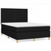 Pat box spring cu saltea, negru, 140x200 cm, textil - WALTI WALTI