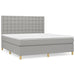 Pat continental cu saltea, gri deschis, 160x200 cm, textil - WALTI WALTI