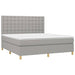 Pat continental cu saltea, gri deschis, 160x200 cm, textil - WALTI WALTI