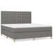 Pat box spring cu saltea, gri închis, 180x200 cm, textil - WALTI WALTI