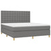 Pat box spring cu saltea, gri închis, 180x200 cm, textil - WALTI WALTI
