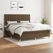 Pat continental cu saltea maro închis 180x200cm material textil - WALTI WALTI