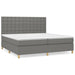Pat box spring cu saltea, gri închis, 200x200 cm, textil - WALTI WALTI