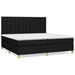 Pat box spring cu saltea, negru, 200x200 cm, textil - WALTI WALTI