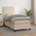 Pat box spring cu saltea, cappuccino, 80x200 cm piele ecologică - WALTI WALTI