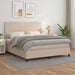 Pat box spring cu saltea, cappuccino, 180x200cm piele ecologică - WALTI WALTI