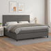 Pat box spring cu saltea, gri, 200x200 cm, piele ecologică - WALTI WALTI