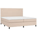 Pat continental cu saltea, cappuccino, 200x200 cm, piele eco - WALTI WALTI