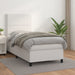Pat box spring cu saltea, alb, 100x200 cm, piele ecologică - WALTI WALTI