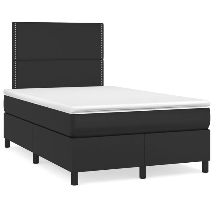 Pat box spring cu saltea, negru, 120x200 cm, piele ecologică - WALTI WALTI