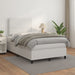 Pat box spring cu saltea, alb, 120x200 cm, piele ecologică - WALTI WALTI