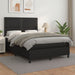 Pat box spring cu saltea, negru, 140x190 cm, piele ecologică - WALTI WALTI