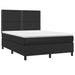 Pat box spring cu saltea, negru, 140x200 cm, piele ecologică - WALTI WALTI