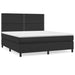 Pat box spring cu saltea, negru, 180x200 cm, piele ecologică - WALTI WALTI