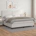 Pat box spring cu saltea, alb, 200x200 cm, piele ecologică - WALTI WALTI