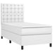 Pat box spring cu saltea, alb, 80x200 cm, piele ecologică - WALTI WALTI