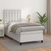 Pat box spring cu saltea, alb, 80x200 cm, piele ecologică - WALTI WALTI