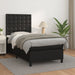 Pat box spring cu saltea, negru, 100x200 cm, piele ecologică - WALTI WALTI