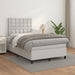 Pat box spring cu saltea, alb, 120x200 cm, piele ecologică - WALTI WALTI
