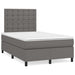 Pat box spring cu saltea, gri, 120x200 cm, piele ecologică - WALTI WALTI