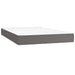 Pat box spring cu saltea, gri, 120x200 cm, piele ecologică - WALTI WALTI