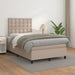 Pat box spring cu saltea, cappuccino, 120x200cm piele ecologică - WALTI WALTI