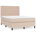 Pat box spring cu saltea, cappuccino, 140x200cm piele ecologică - WALTI WALTI