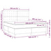 Pat box spring cu saltea, cappuccino, 160x200cm piele ecologică - WALTI WALTI
