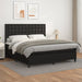 Pat box spring cu saltea, negru, 180x200 cm, piele ecologică - WALTI WALTI