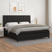 Pat box spring cu saltea, negru, 200x200 cm, piele ecologică - WALTI WALTI