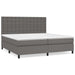 Pat box spring cu saltea, gri, 200x200 cm, piele ecologică - WALTI WALTI