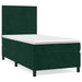 Pat box spring cu saltea, verde închis, 80x200 cm, catifea - WALTI WALTI